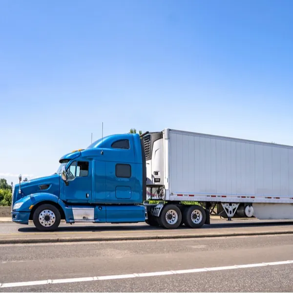 blue reefer truck